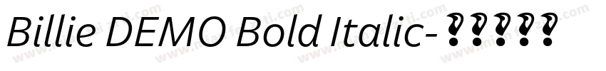 Billie DEMO Bold Italic字体转换